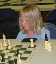 Girl student at Karpov Chess School
