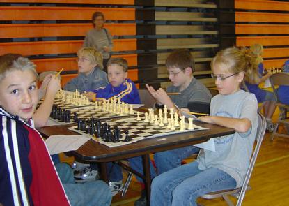 Christopher Fisk, Annie Rheinert Karpov Chess School Students