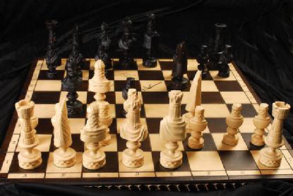 Famed Gorbachev Karpov and Polgar chess set