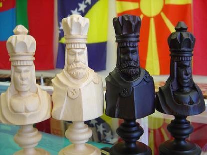 Closeup chess set used by Mikhail Gorbachev