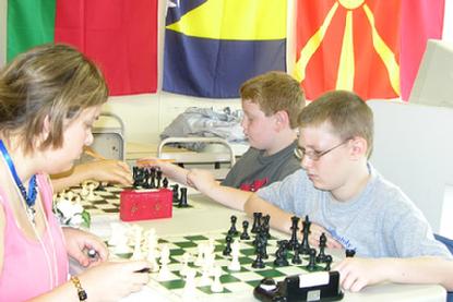 Student lessons at Chess Camp
